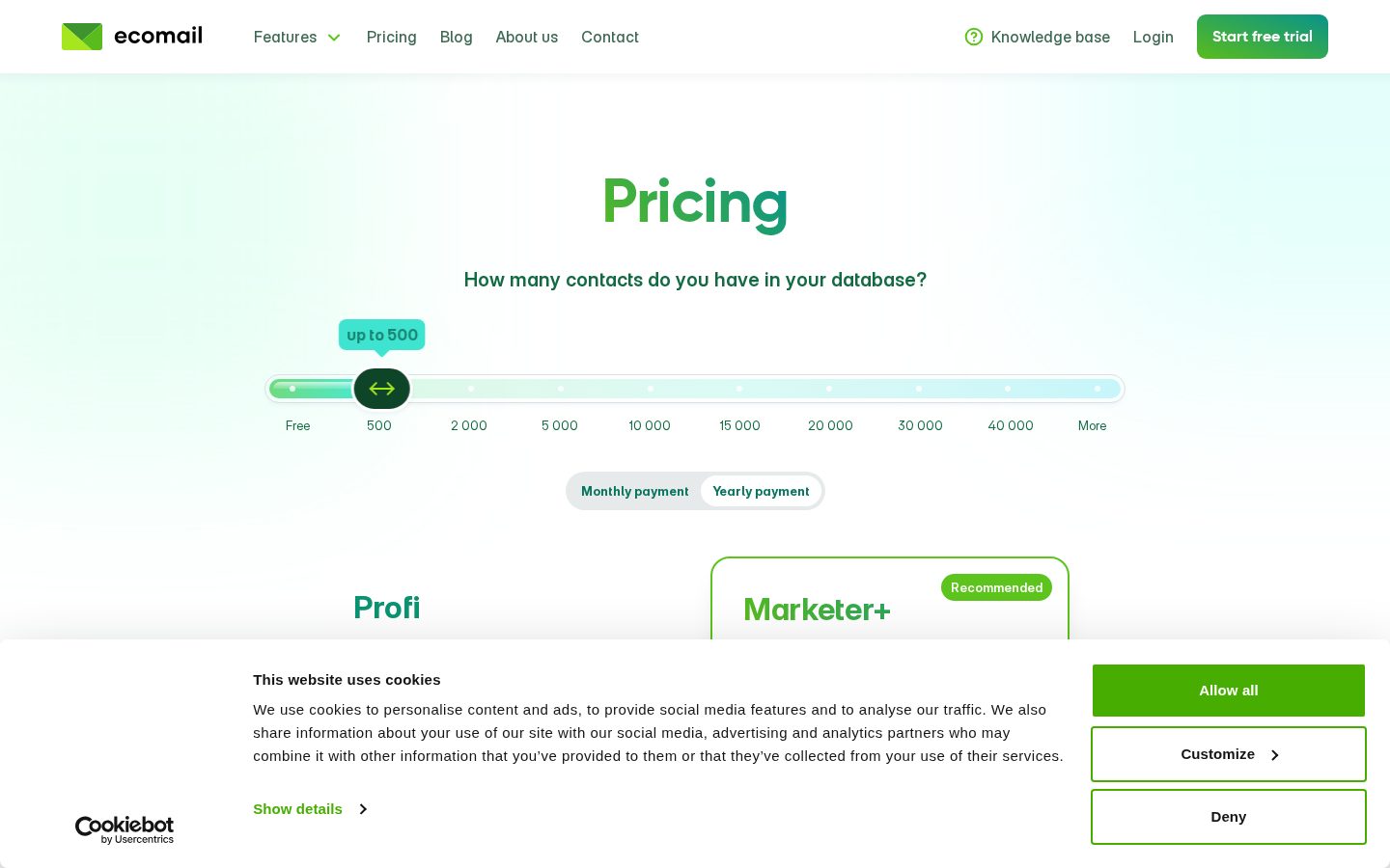 Ecomail Pricing