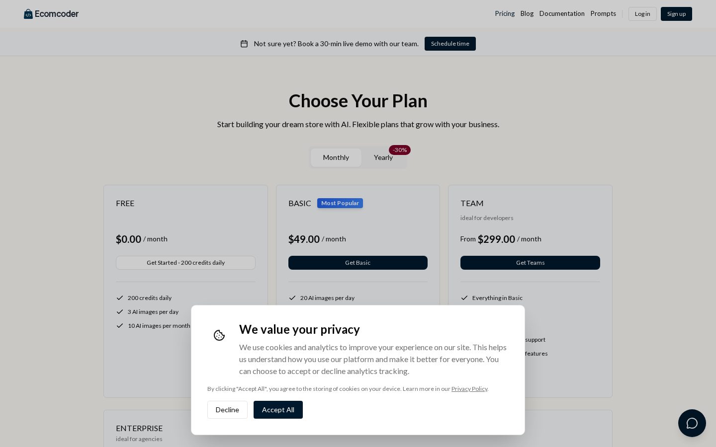 Ecomcoder Pricing
