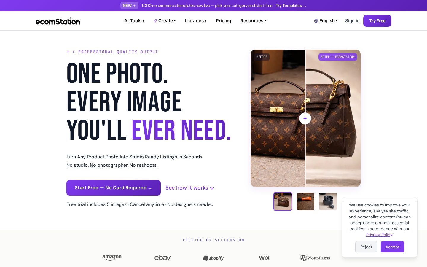 ecomstation ai Homepage