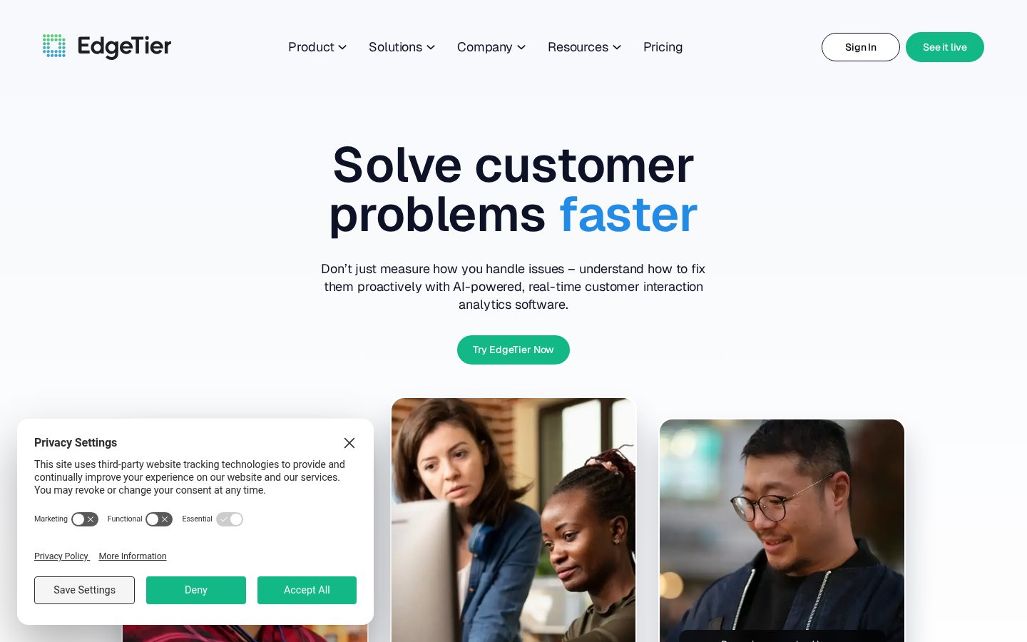EdgeTier Homepage