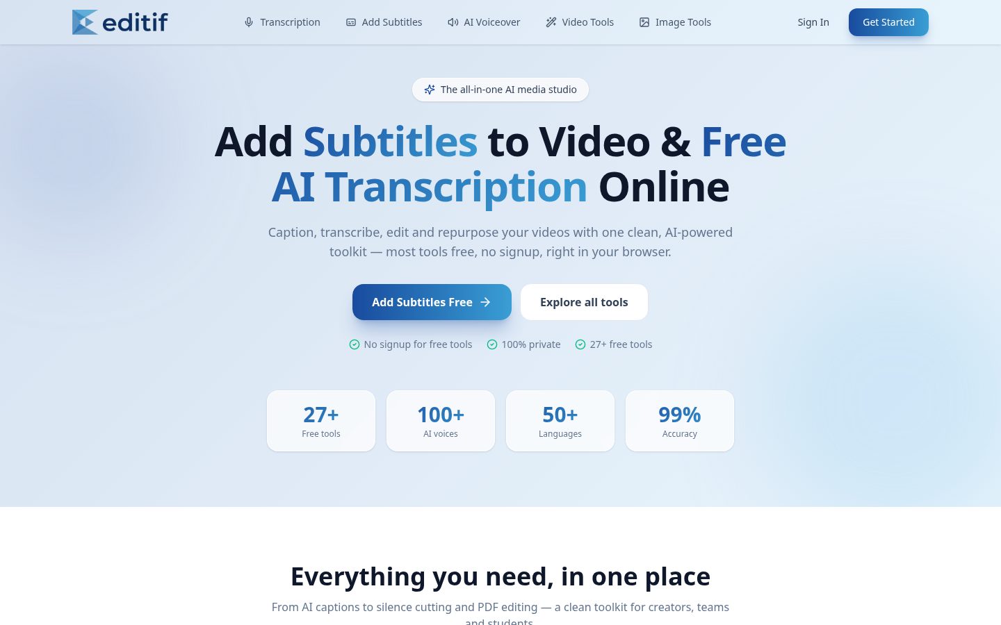 Editif Homepage