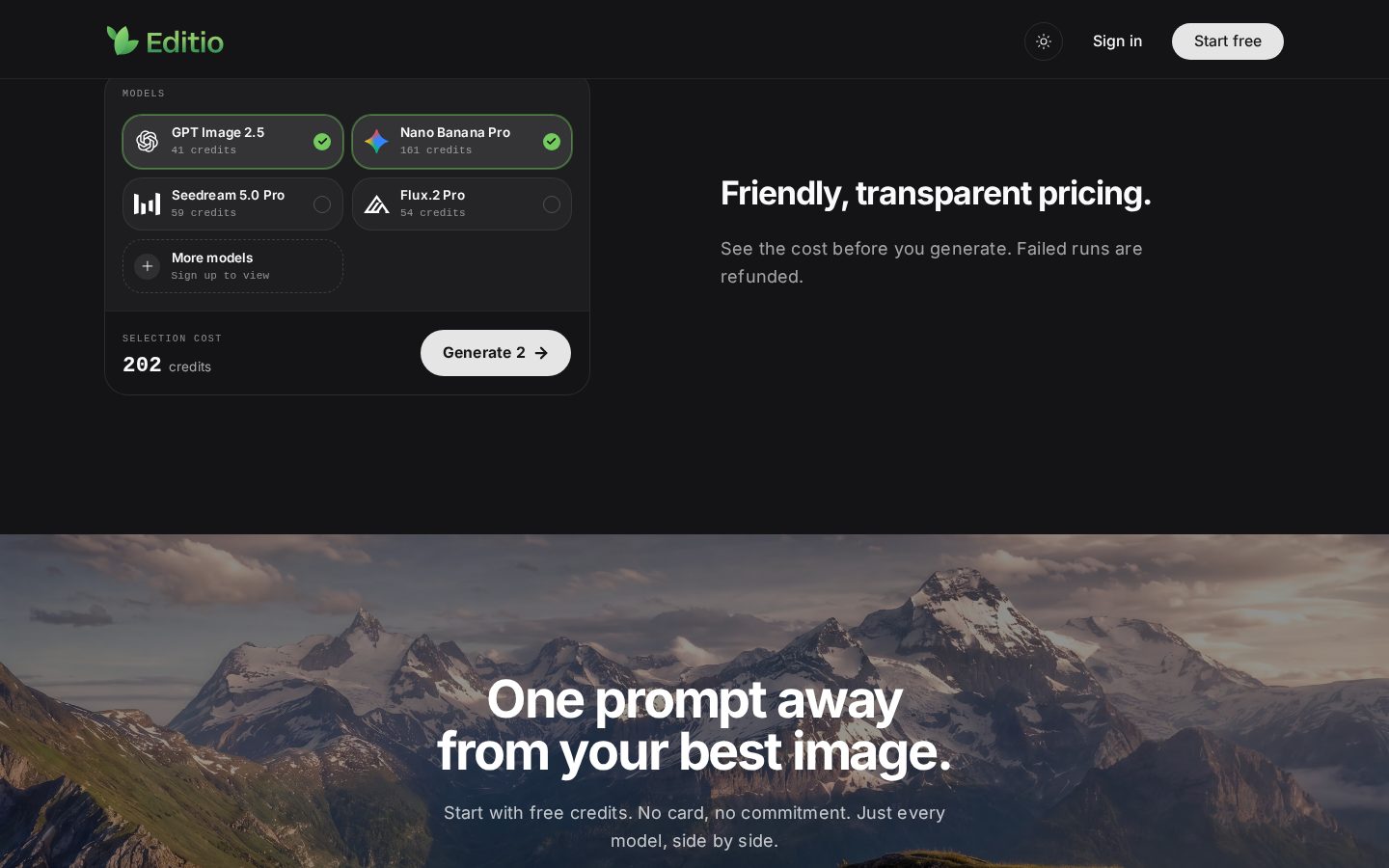 Editio Pricing