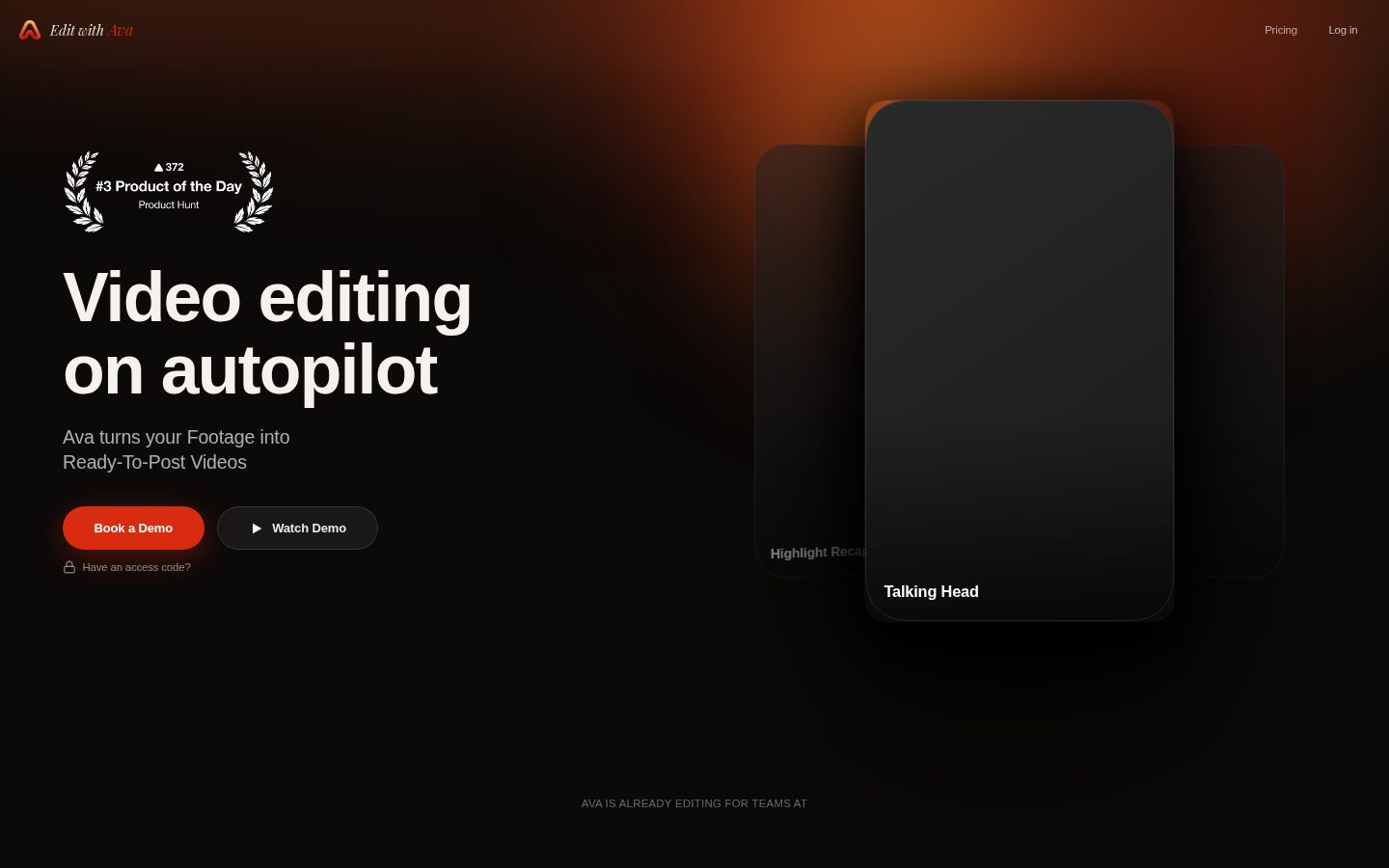 EditWithAva Homepage