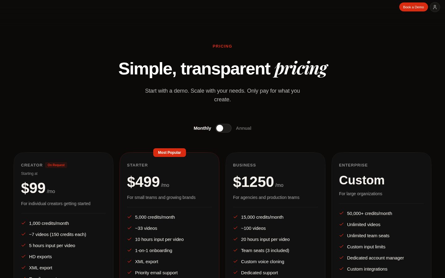 EditWithAva Pricing