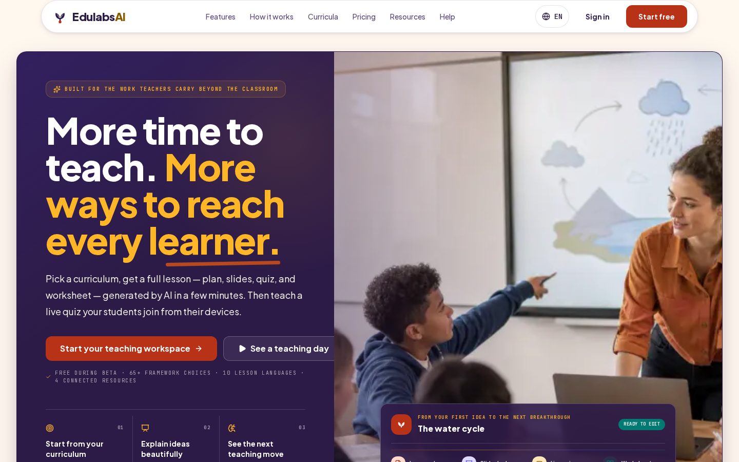 EdulabsAI Homepage