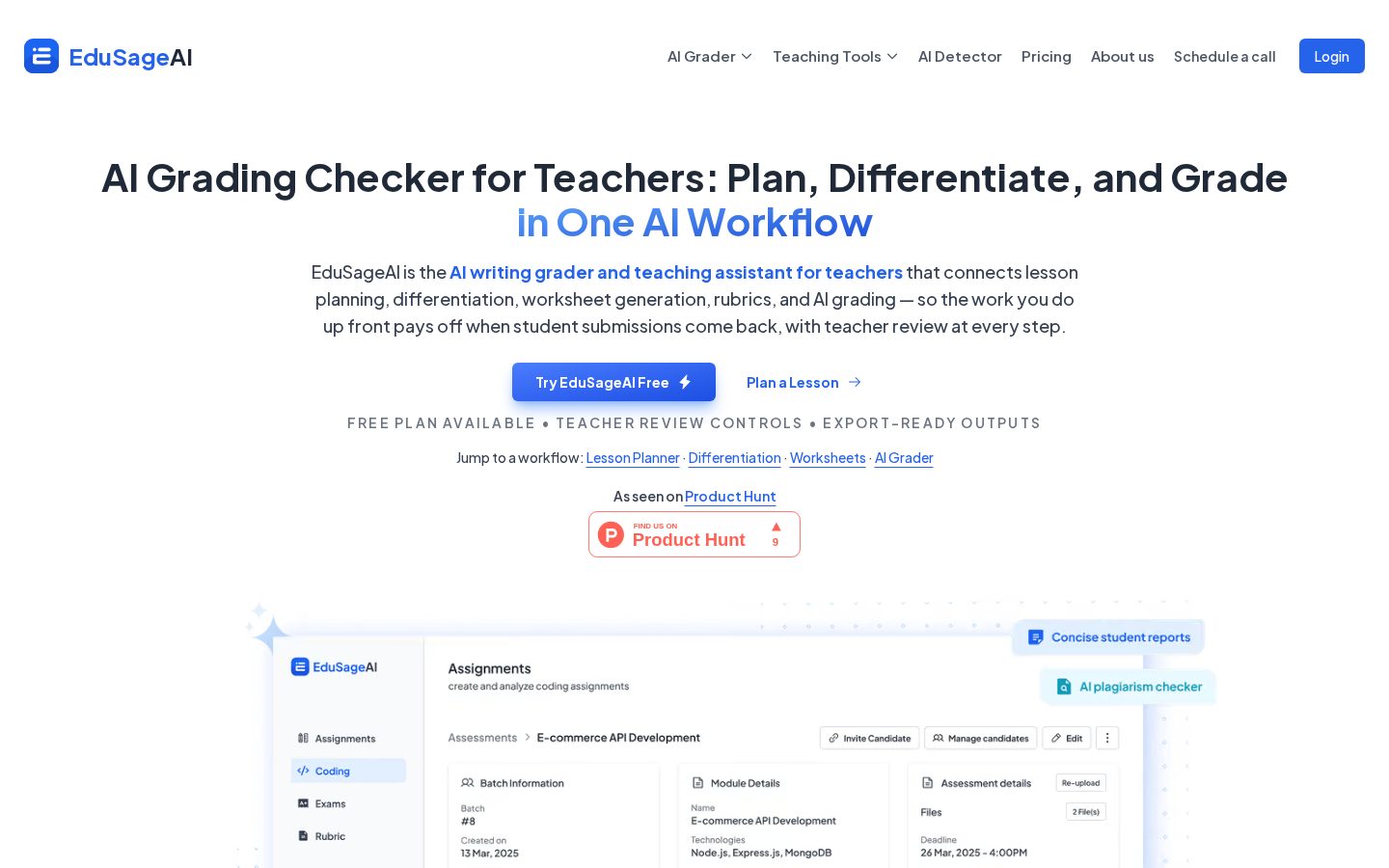 EduSageAI Homepage
