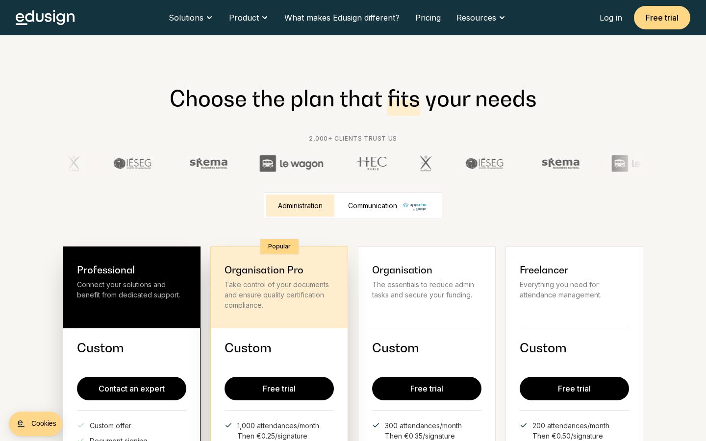 Edusign Pricing