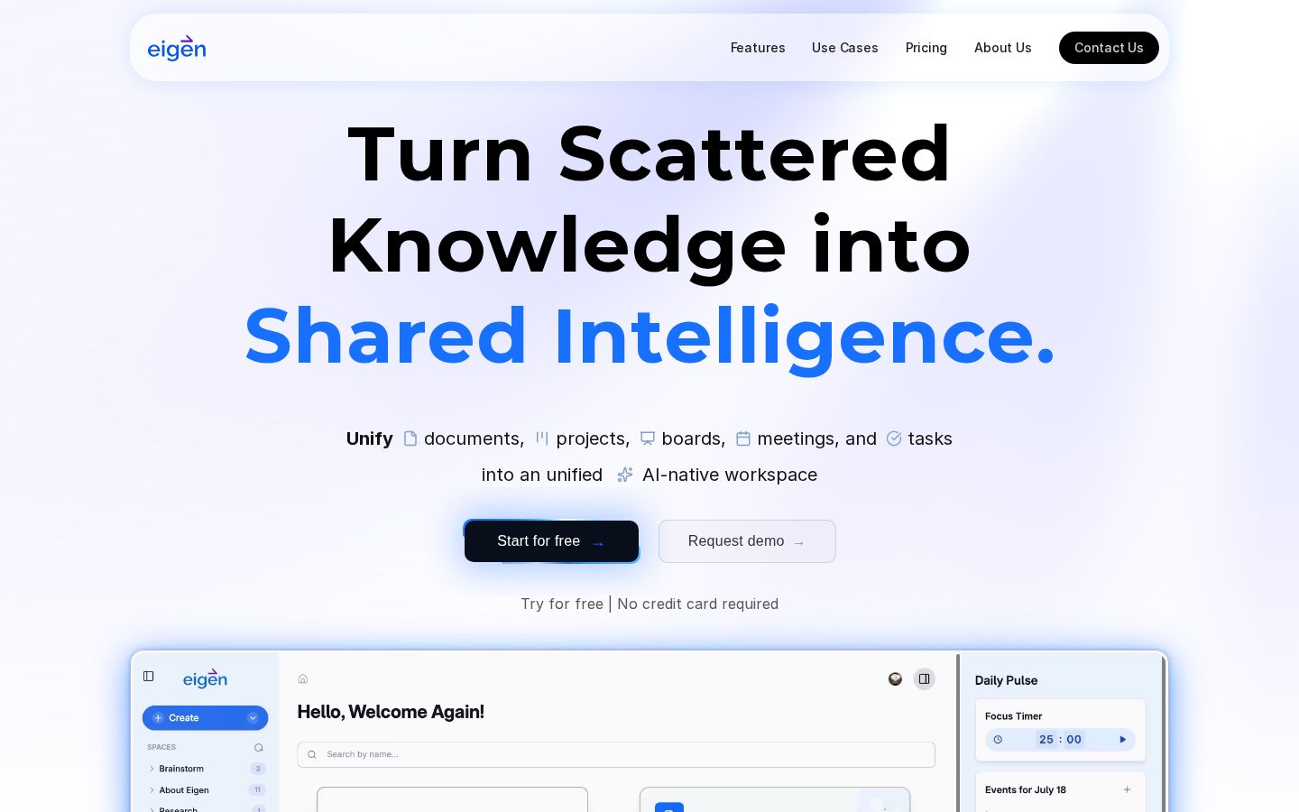 Eigen Homepage