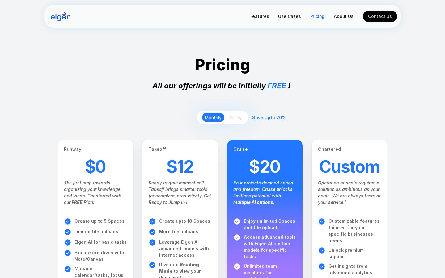 Eigen Pricing