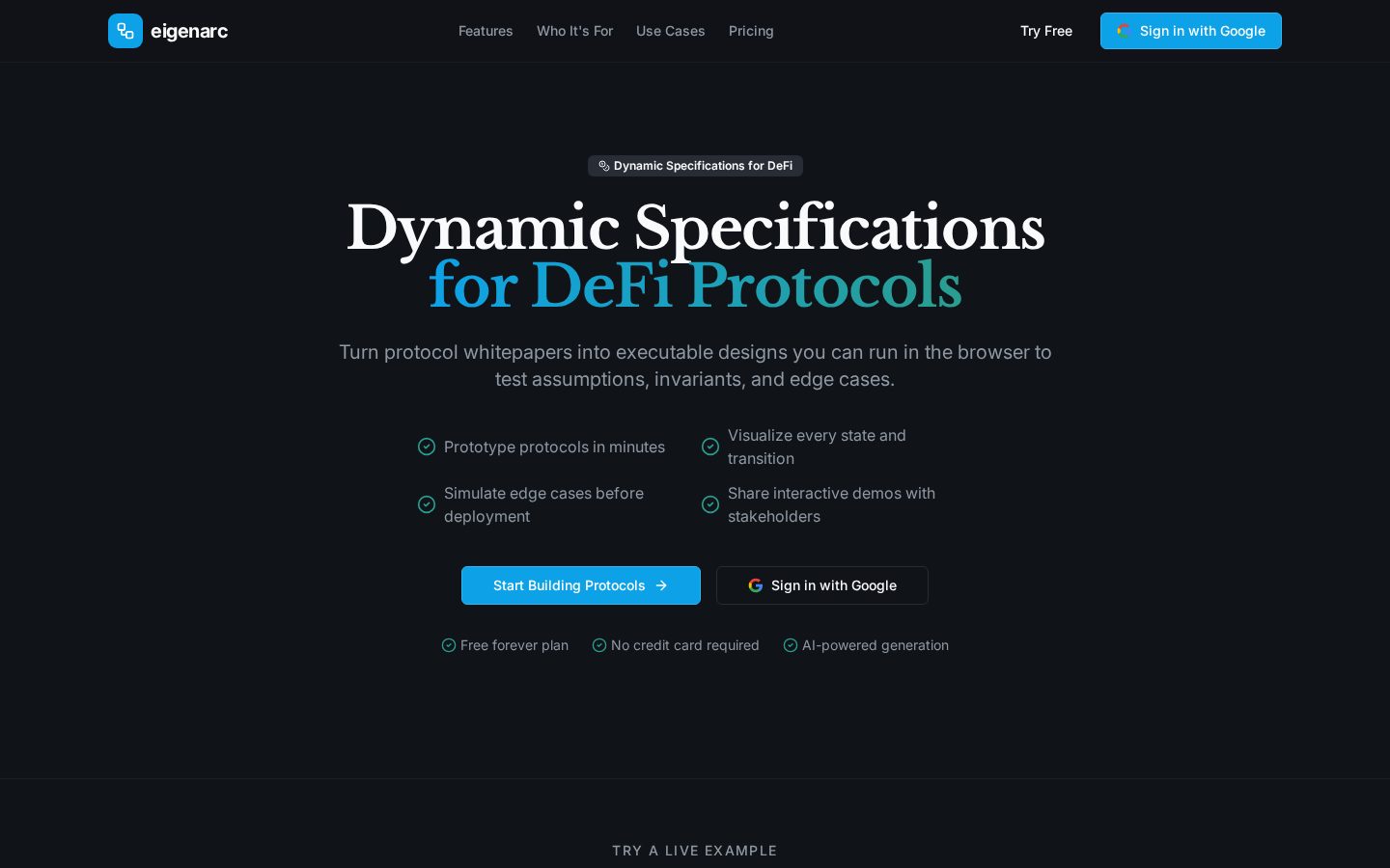 Eigenarc Homepage