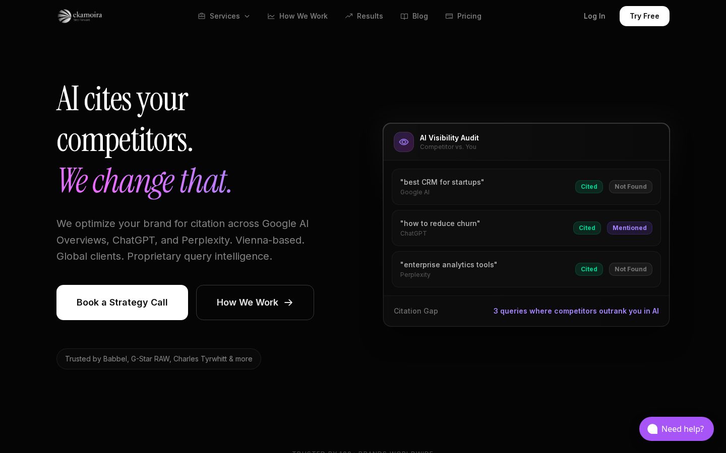 Ekamoira Homepage
