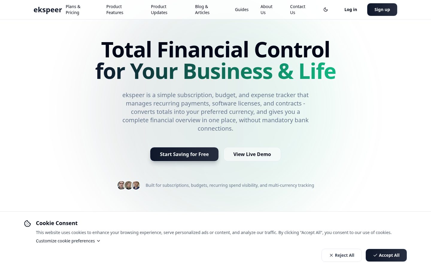 ekspeer Homepage