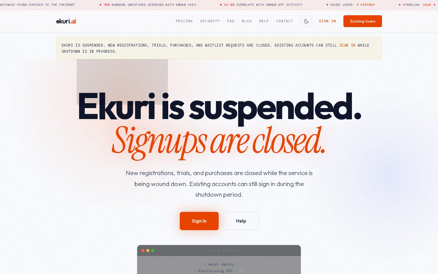 Ekuri Homepage