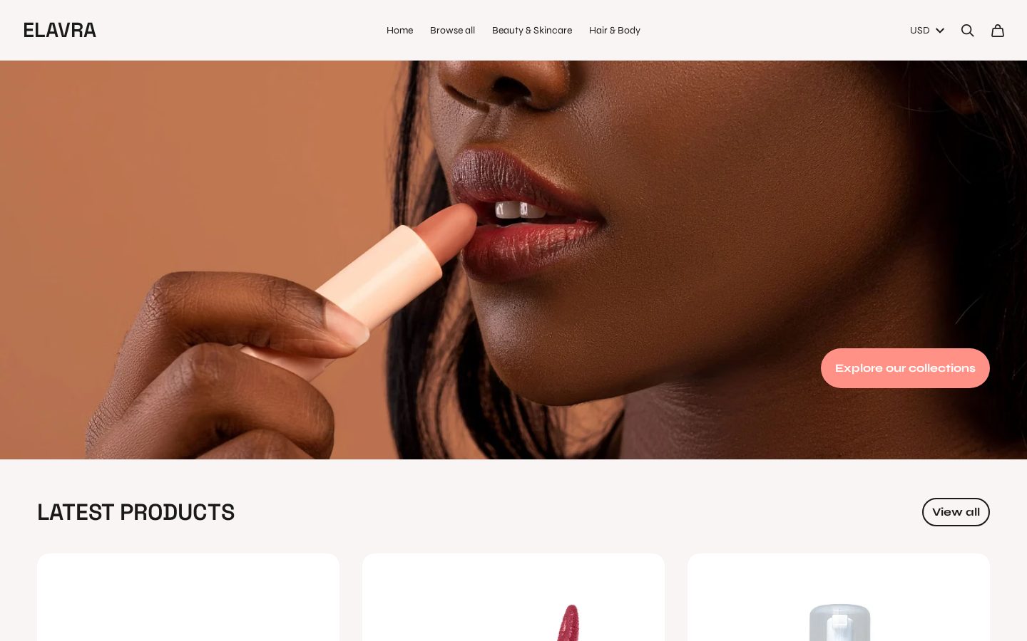 Elavra Homepage