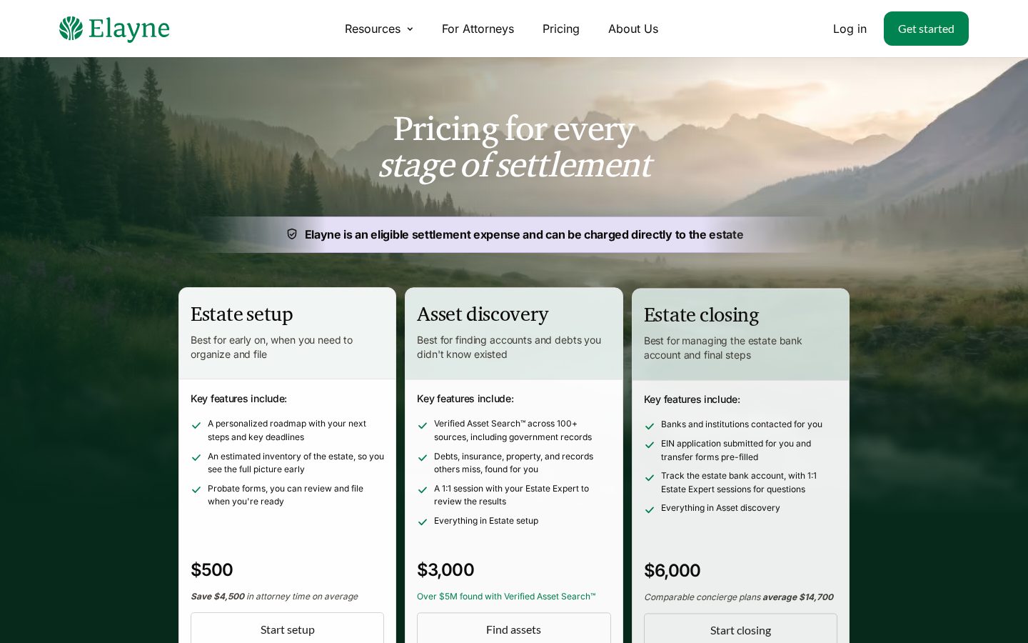 Elayne Pricing
