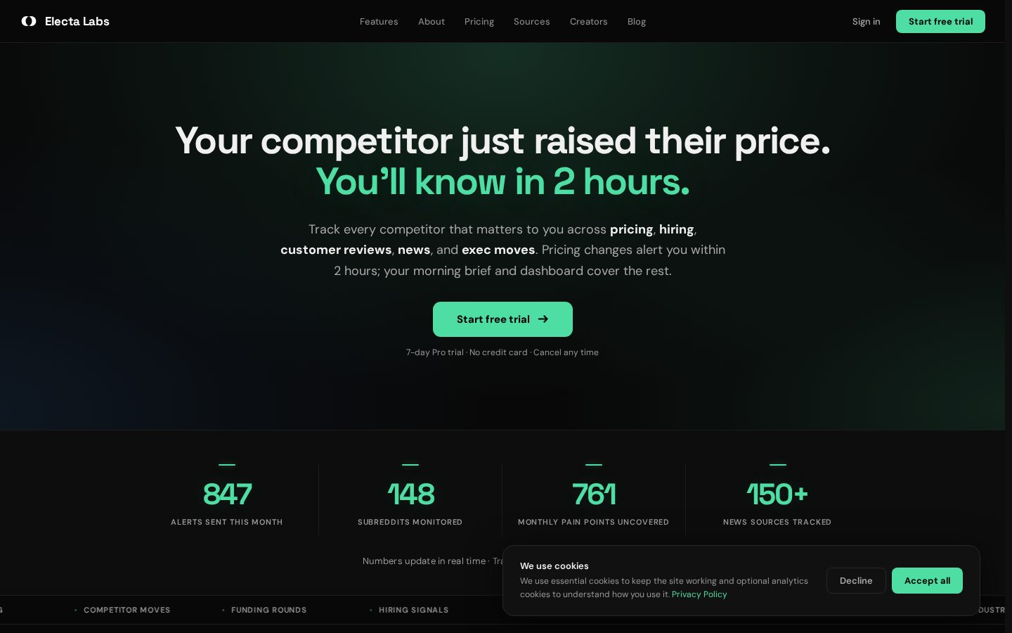 Electa Homepage