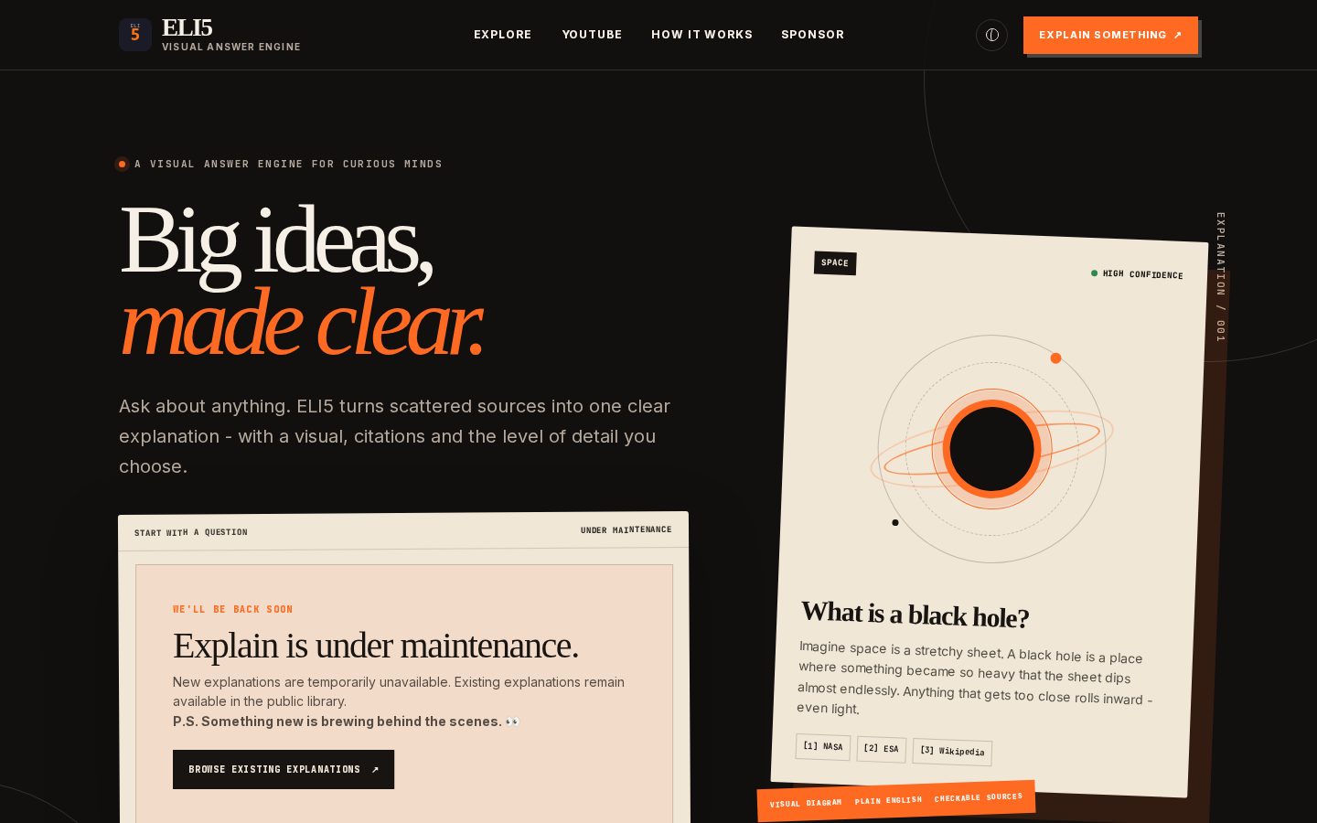 ELI5 Homepage