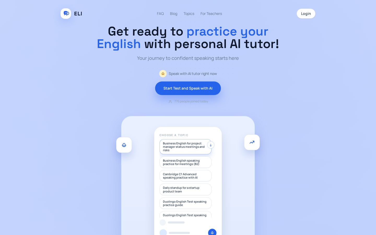 Elispeak Homepage