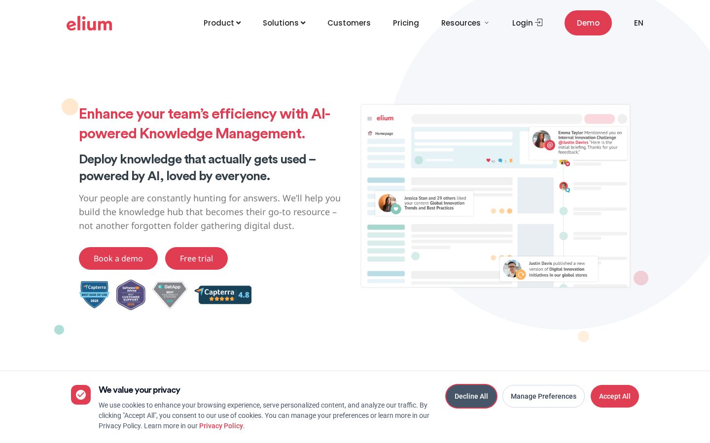 Elium Homepage