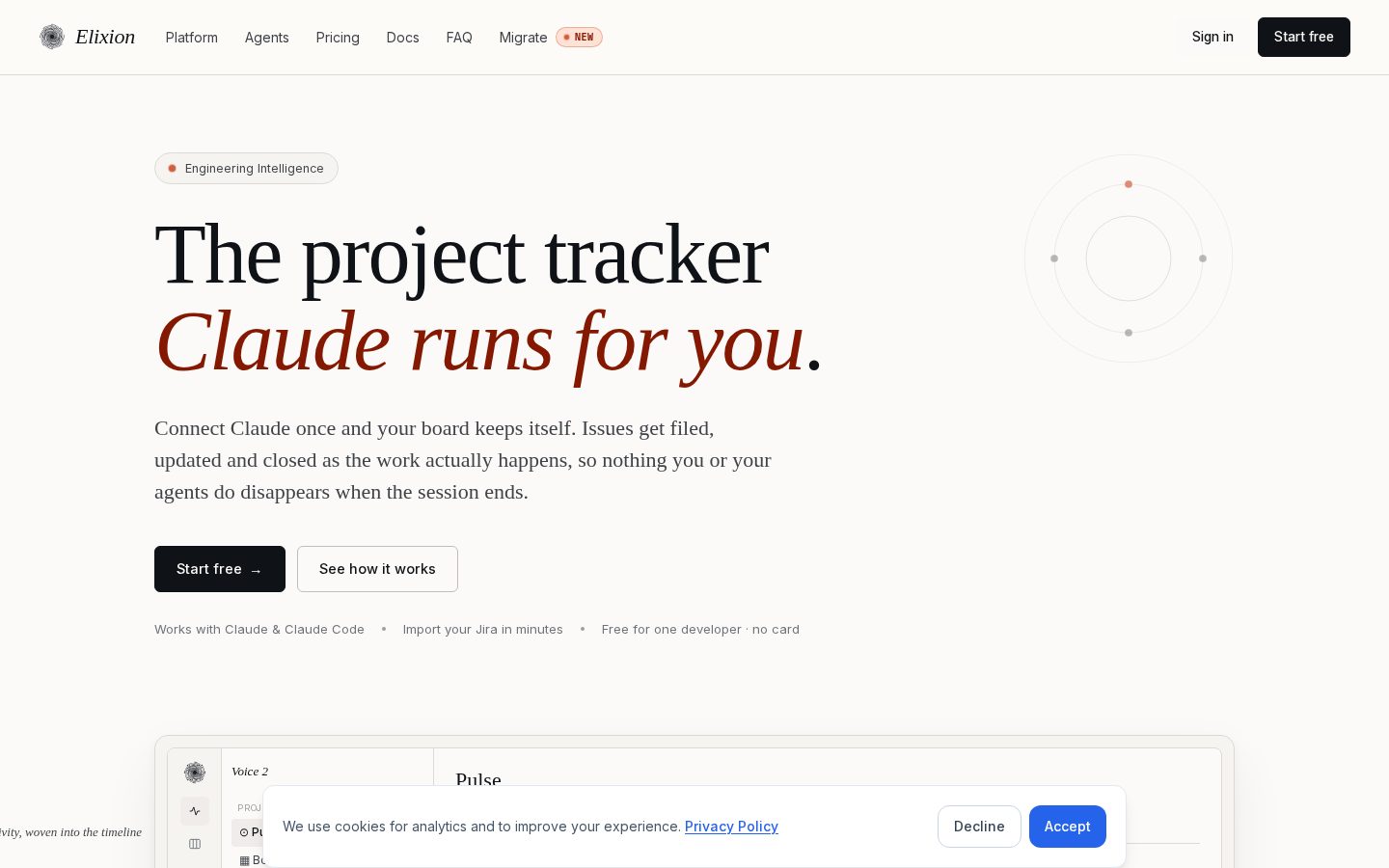 Elixion Homepage