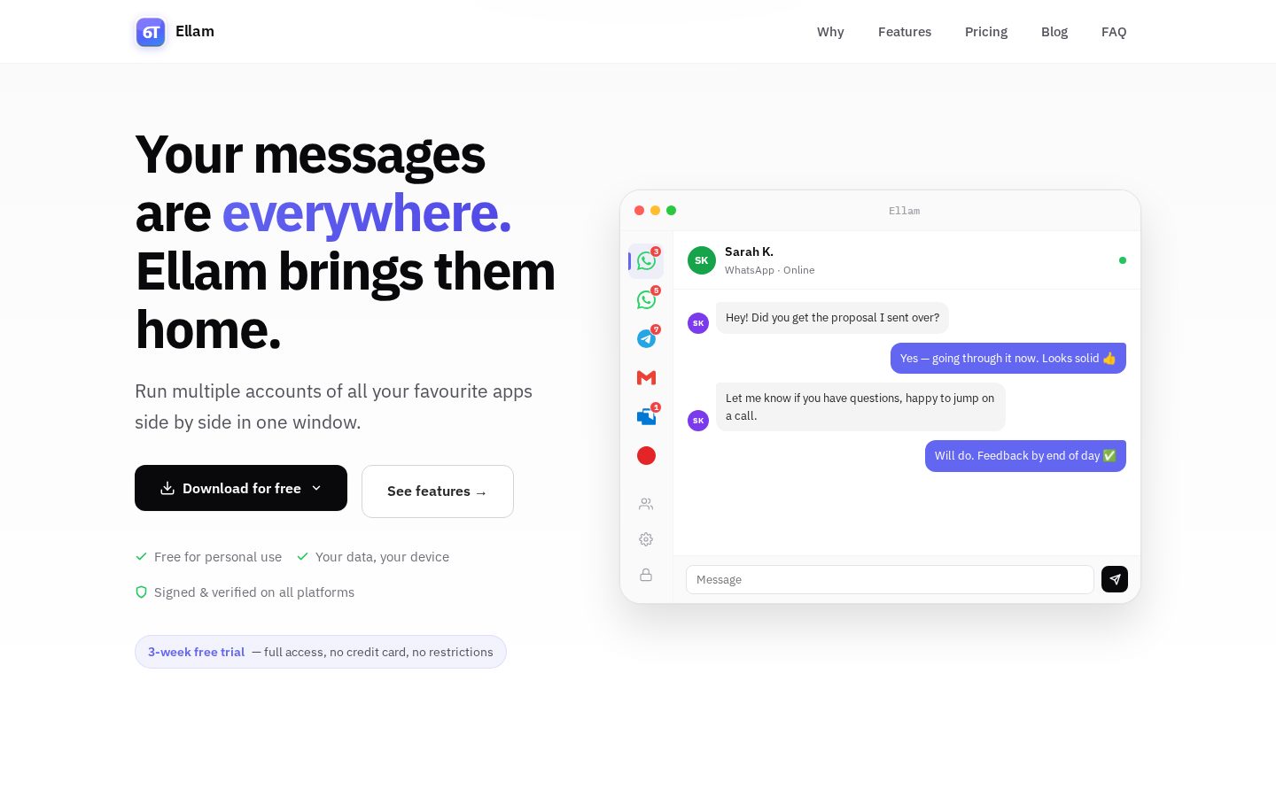 Ellam Homepage