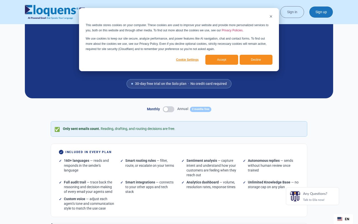 Eloquens AI Pricing
