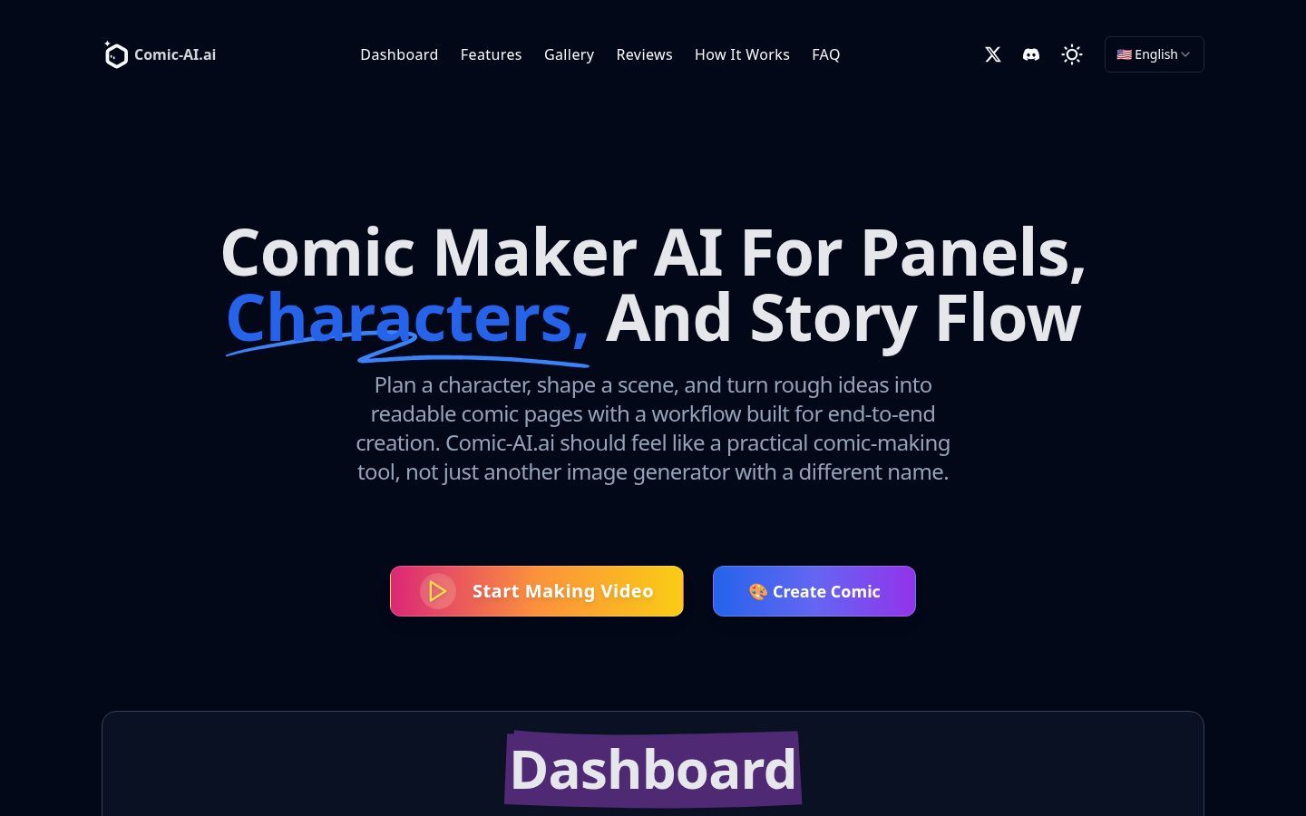 Elser AI Comics Homepage