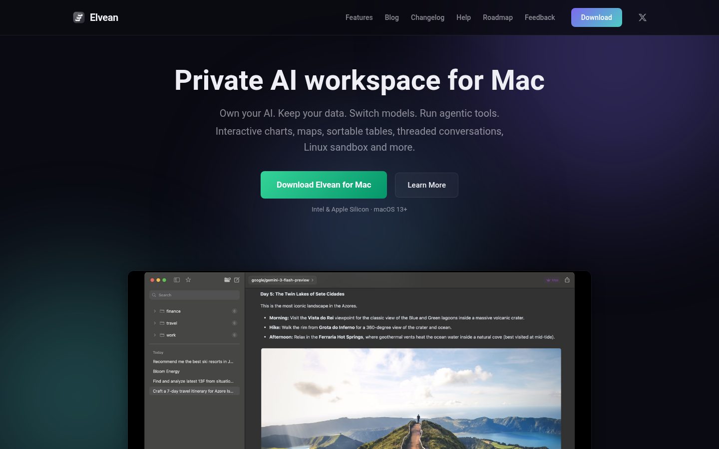 Elvean Homepage
