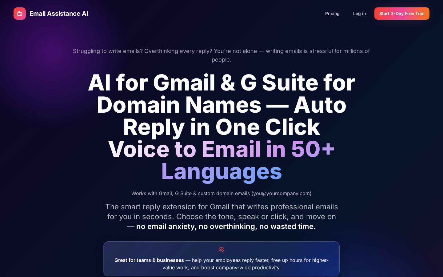 Email Assistance Homepage