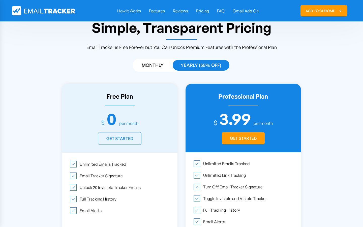 Email Tracker Pricing