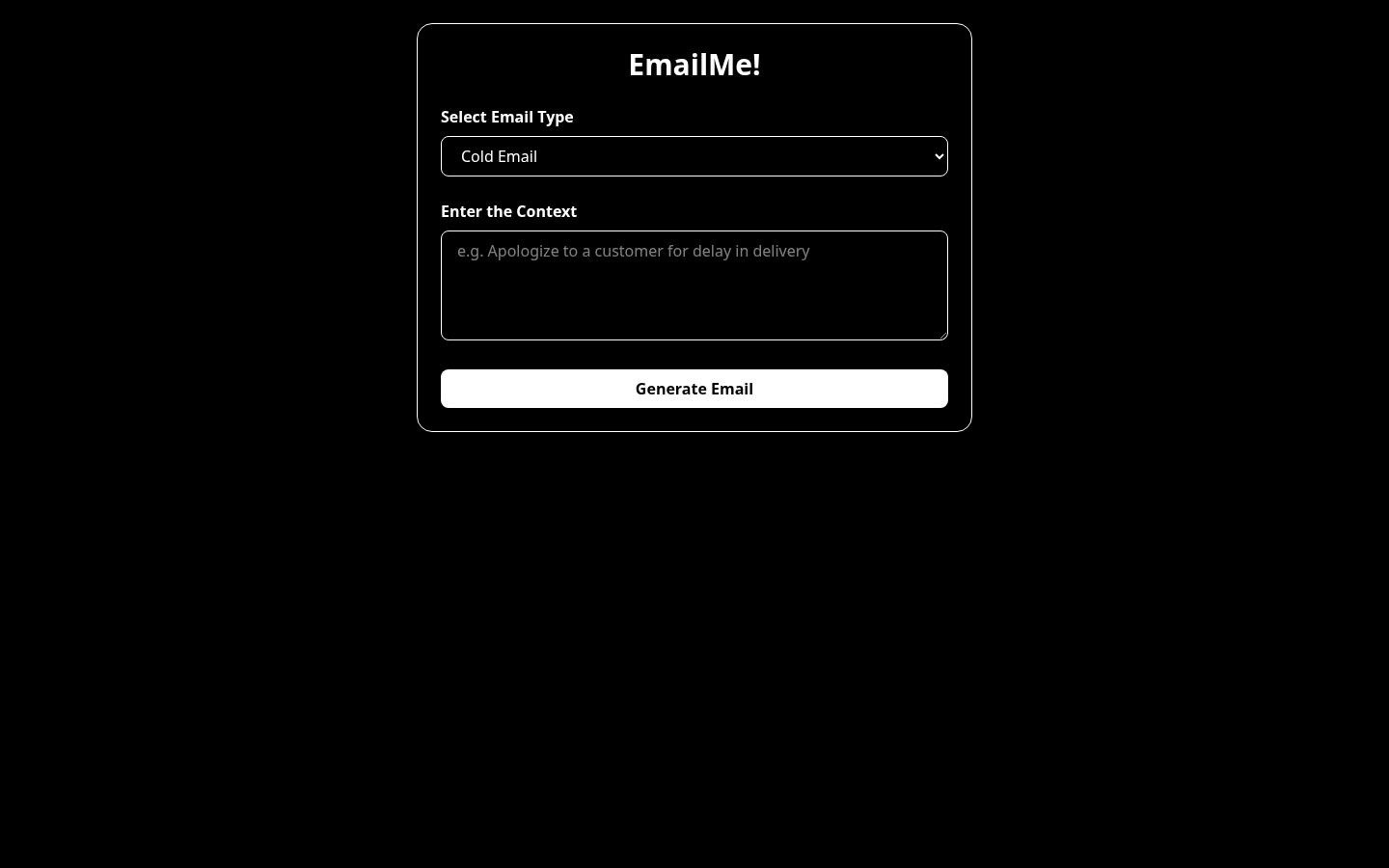 EmailMe! Homepage