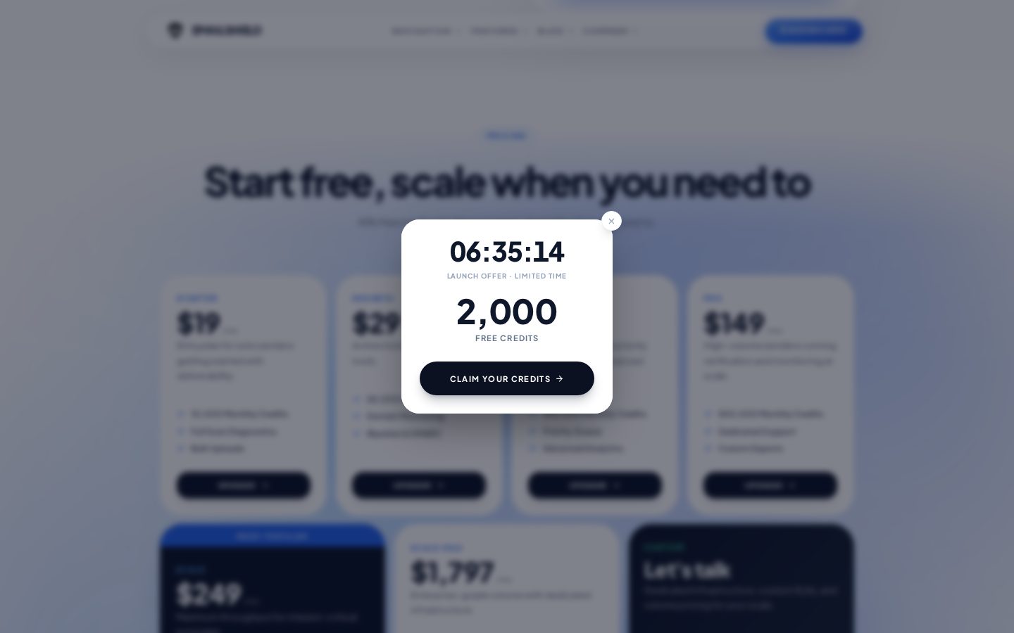 EmailShield Pricing