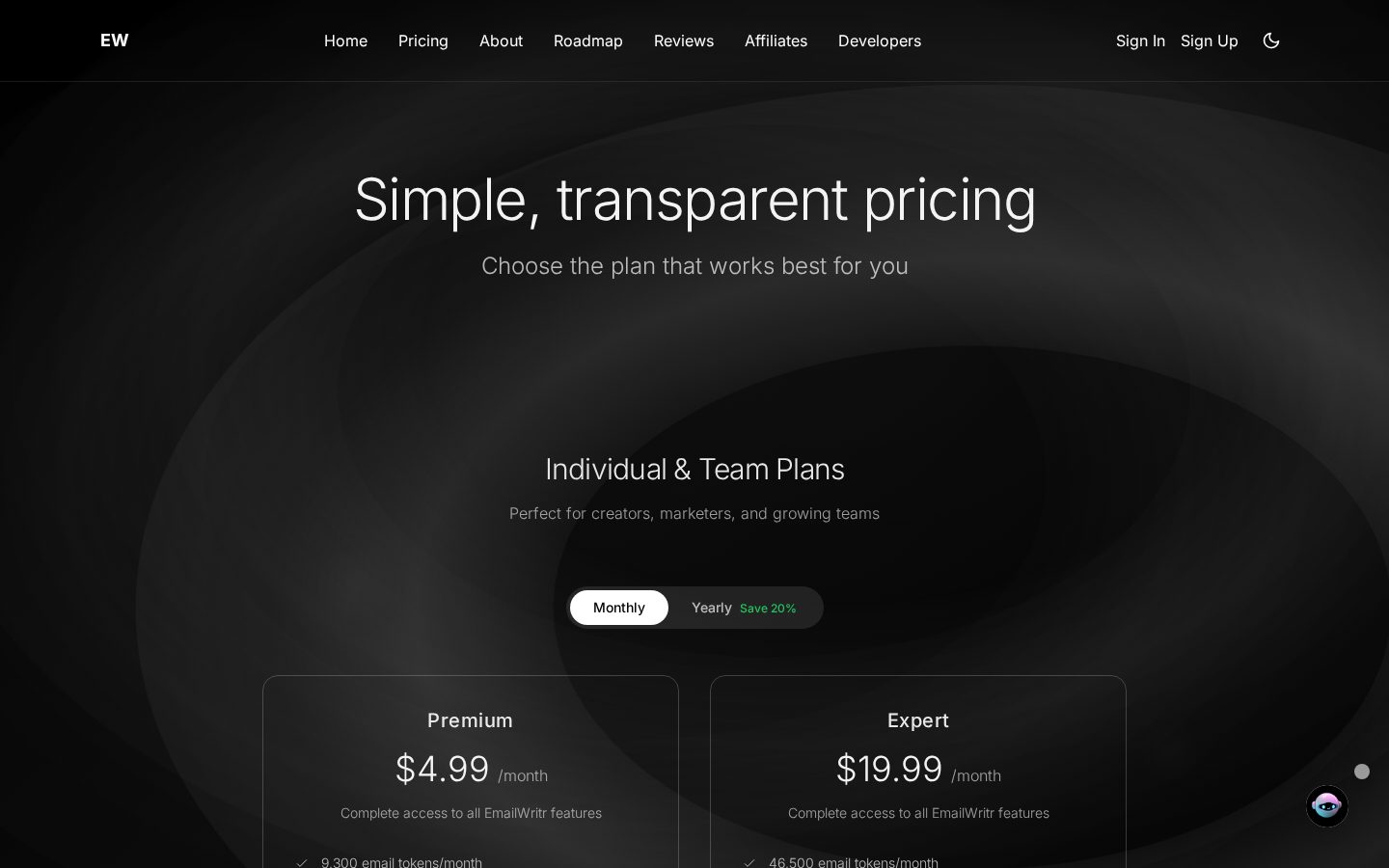 EmailWritr Pricing