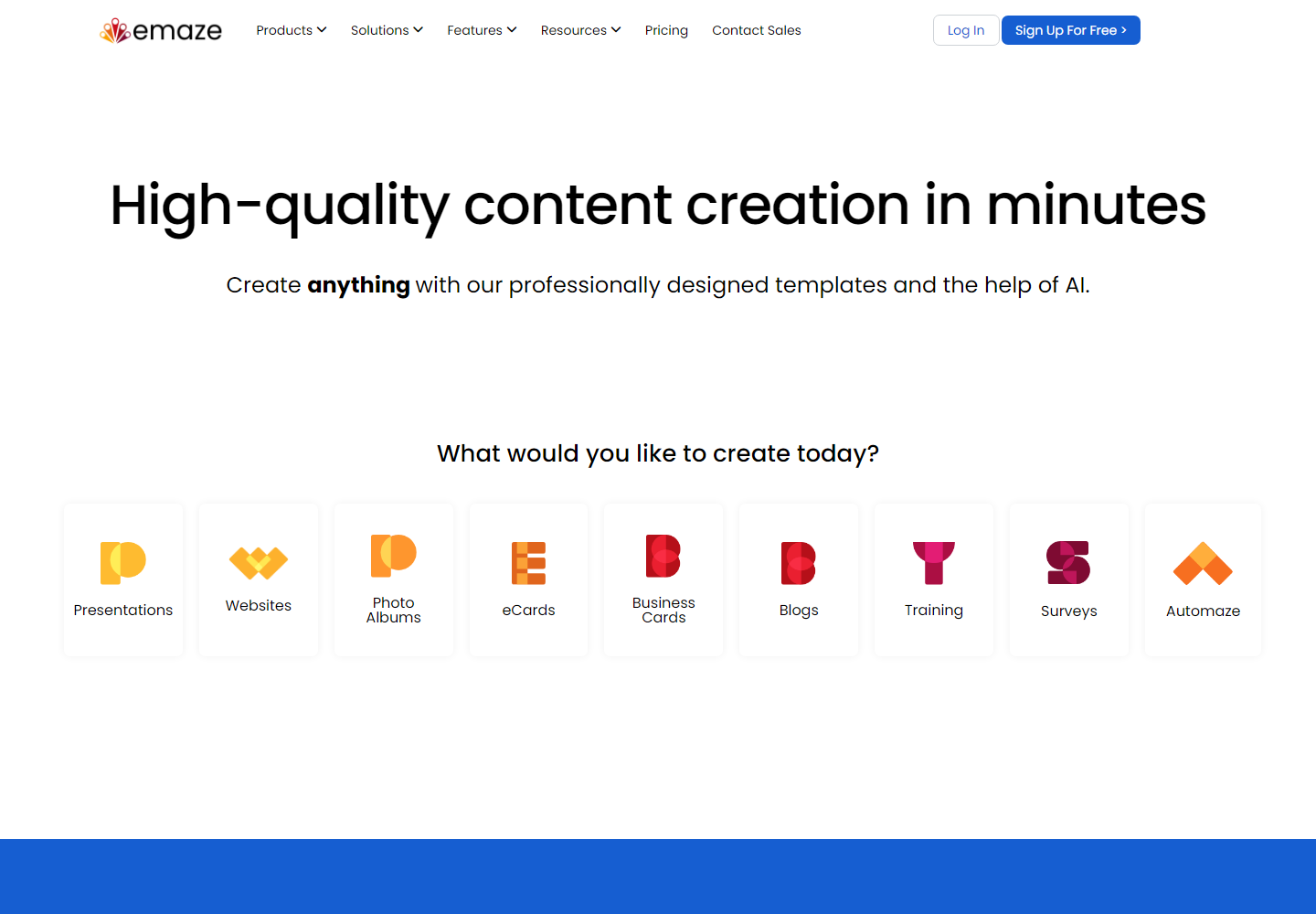 emaze homepage