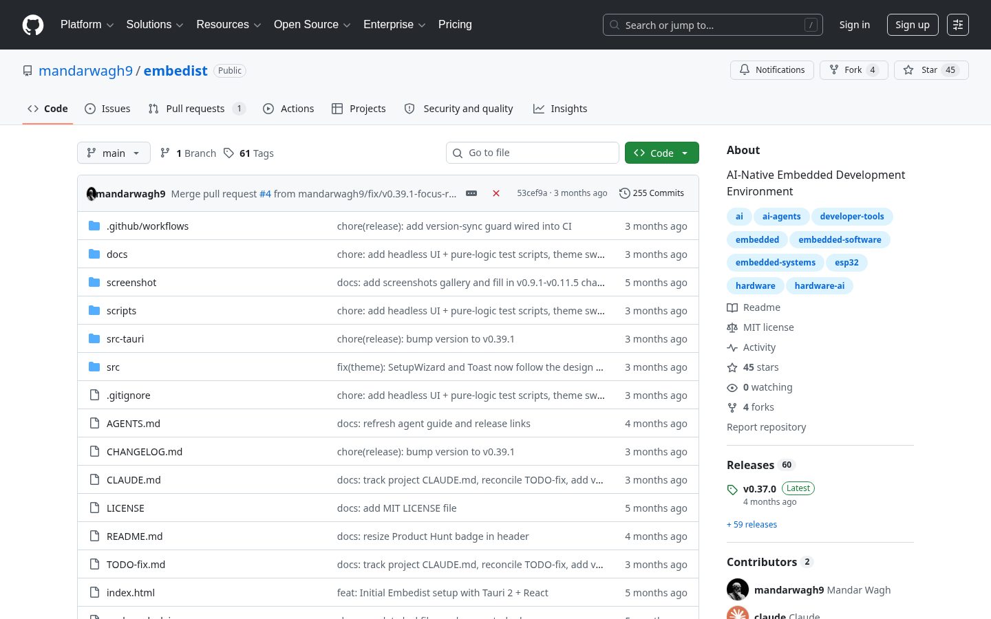 Embedist Homepage