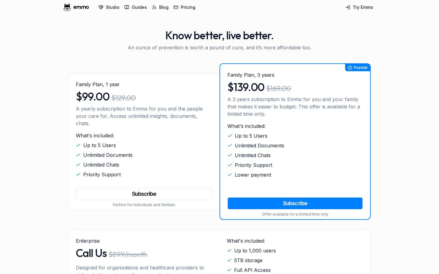 Emmo Ai Pricing