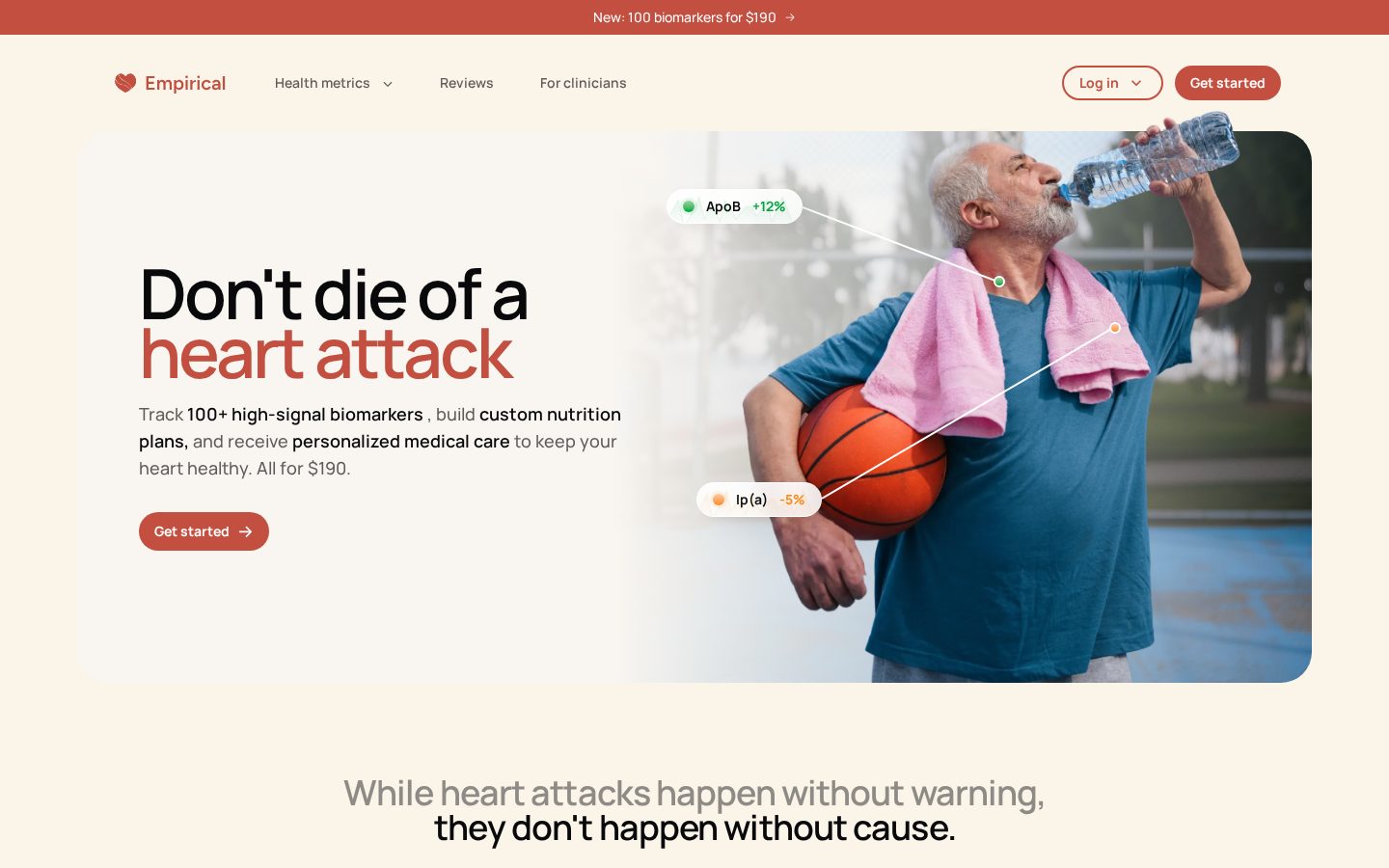 Empirical Health for web Homepage