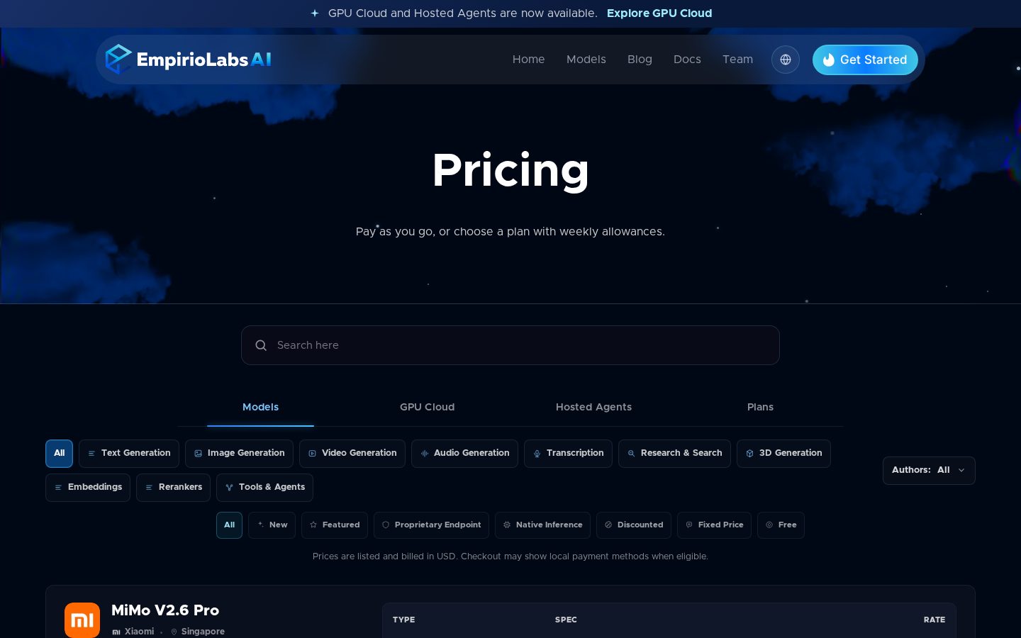 EmpirioLabs AI Pricing