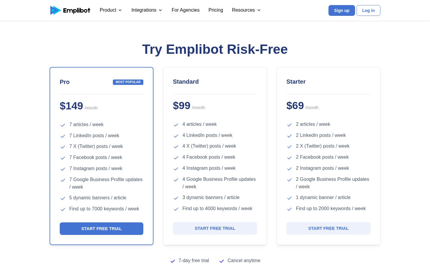 Emplibot Pricing