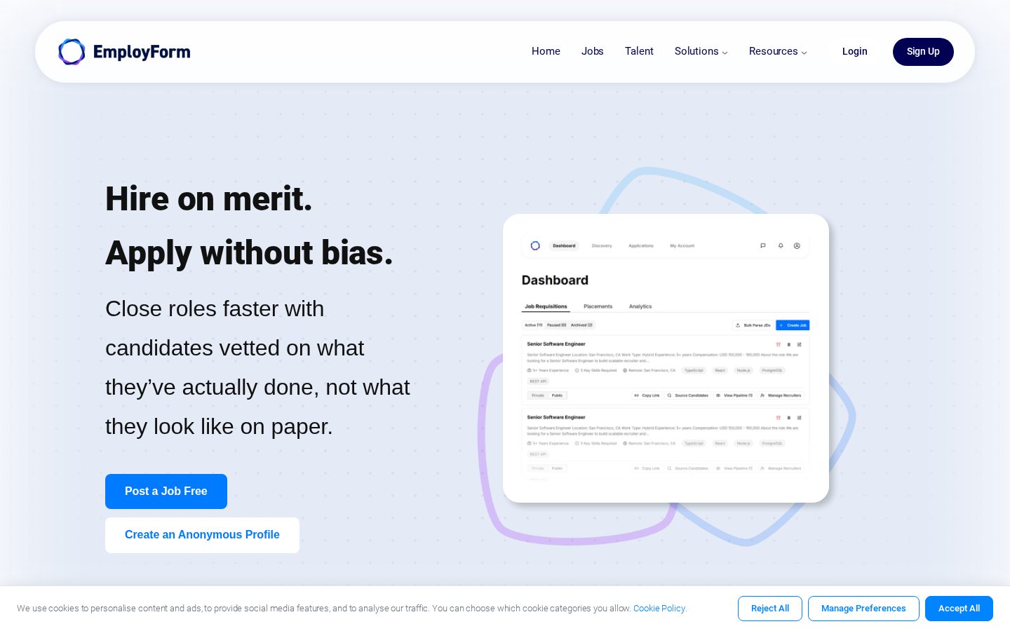 EmployForm Homepage