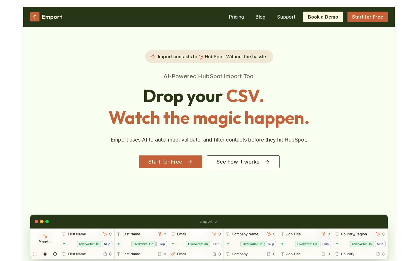 Emport Homepage