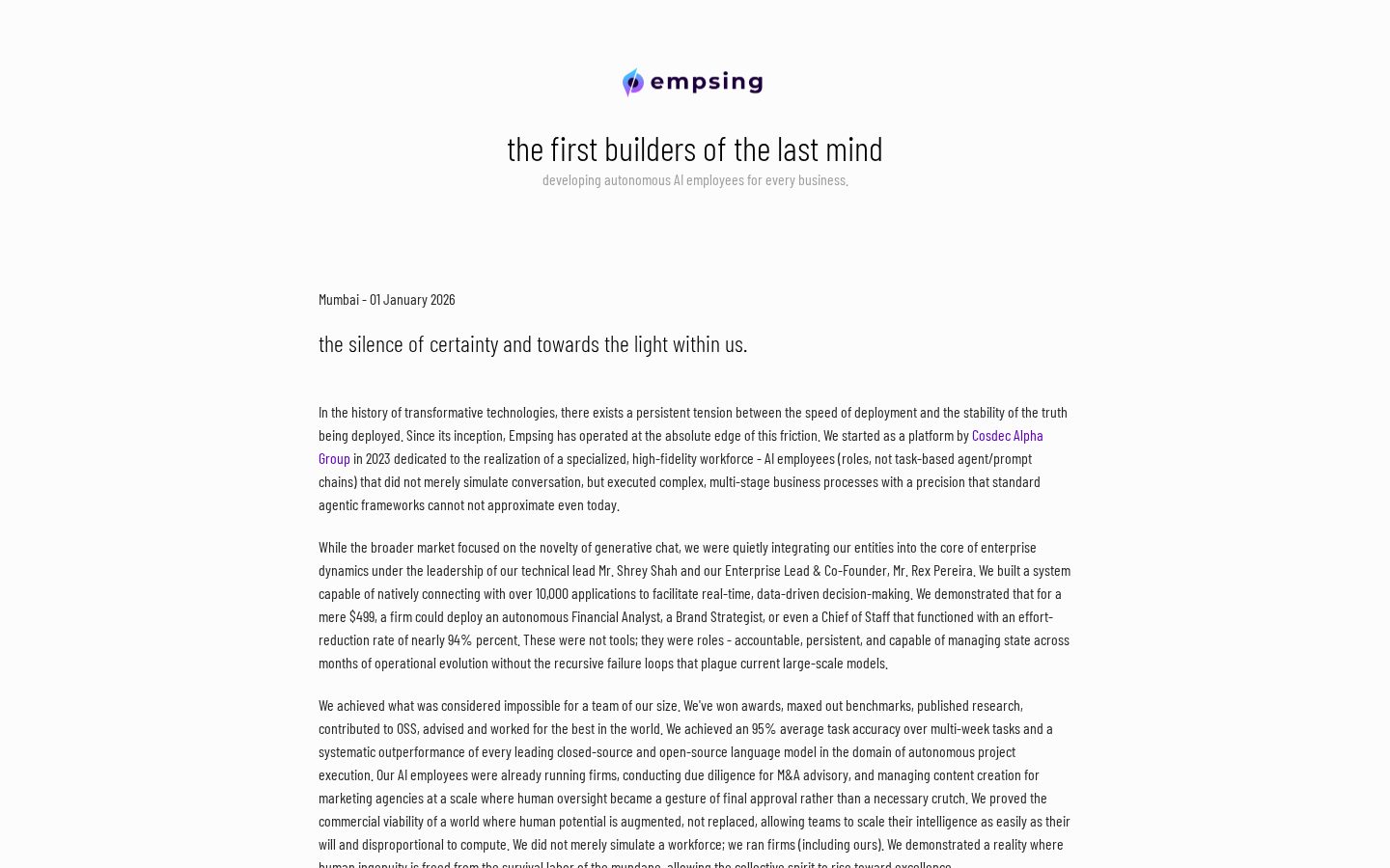 Empsing Homepage