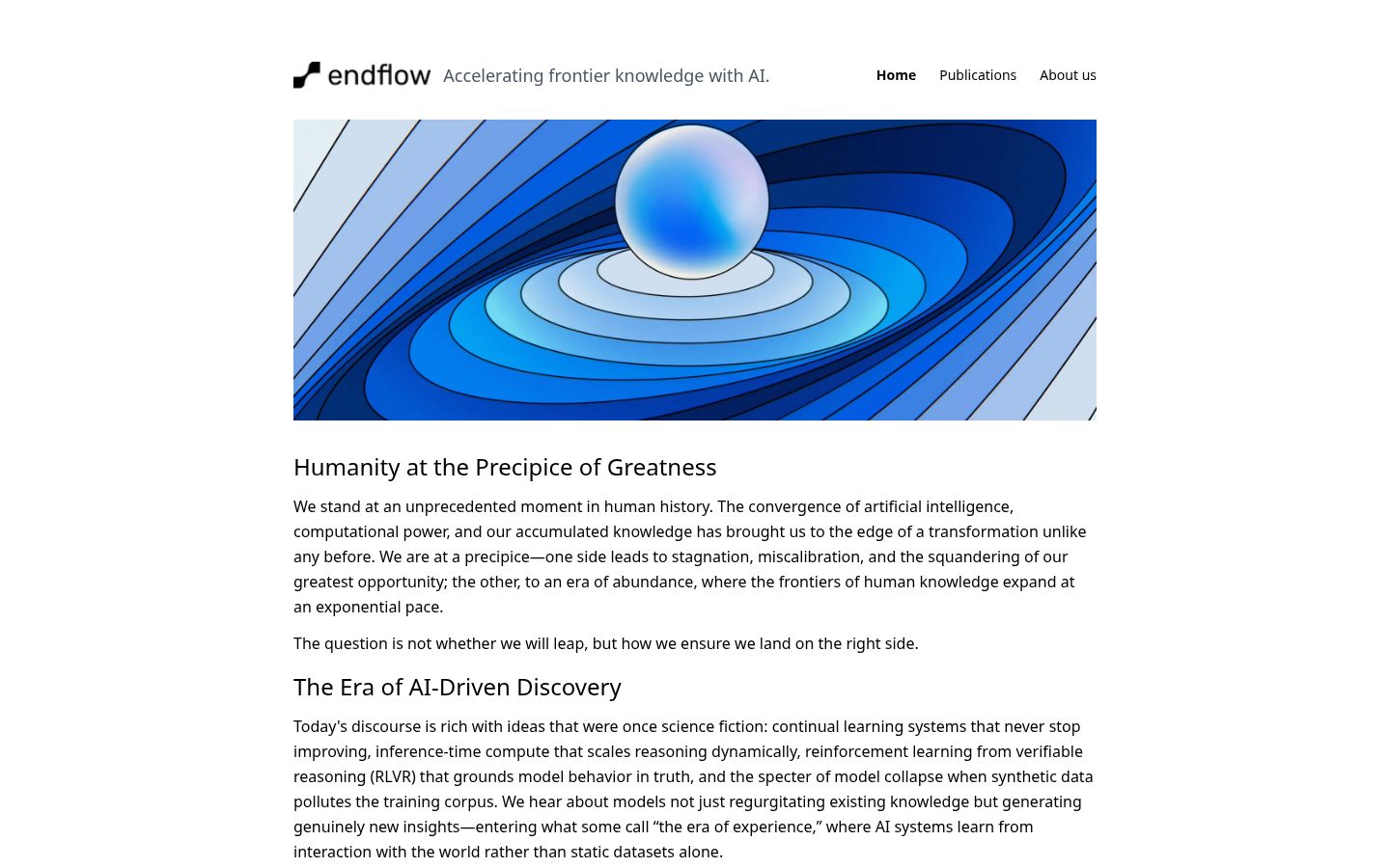 Endflow Homepage