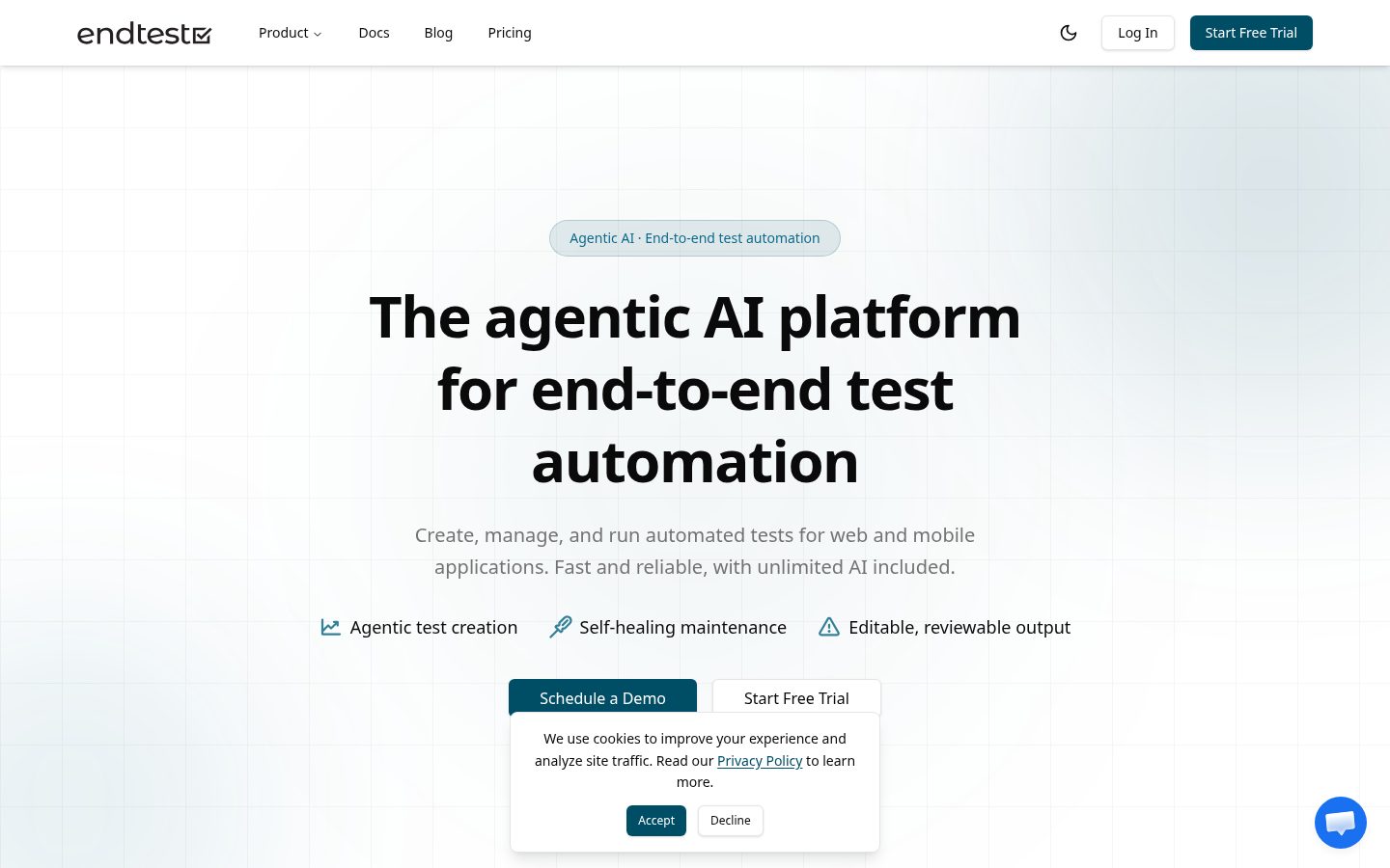 Endtest Homepage