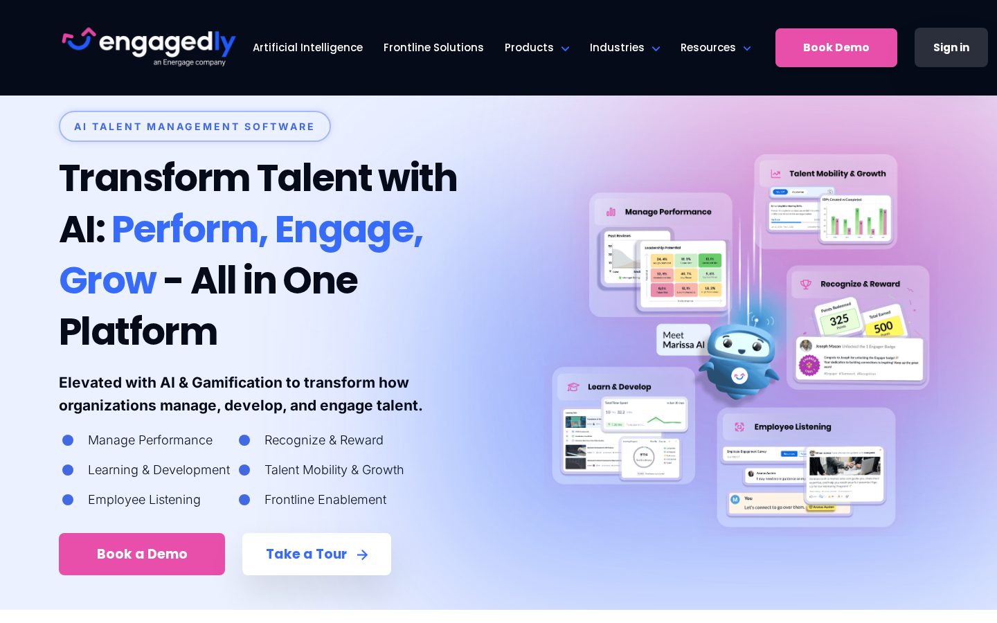 Engagedly Homepage