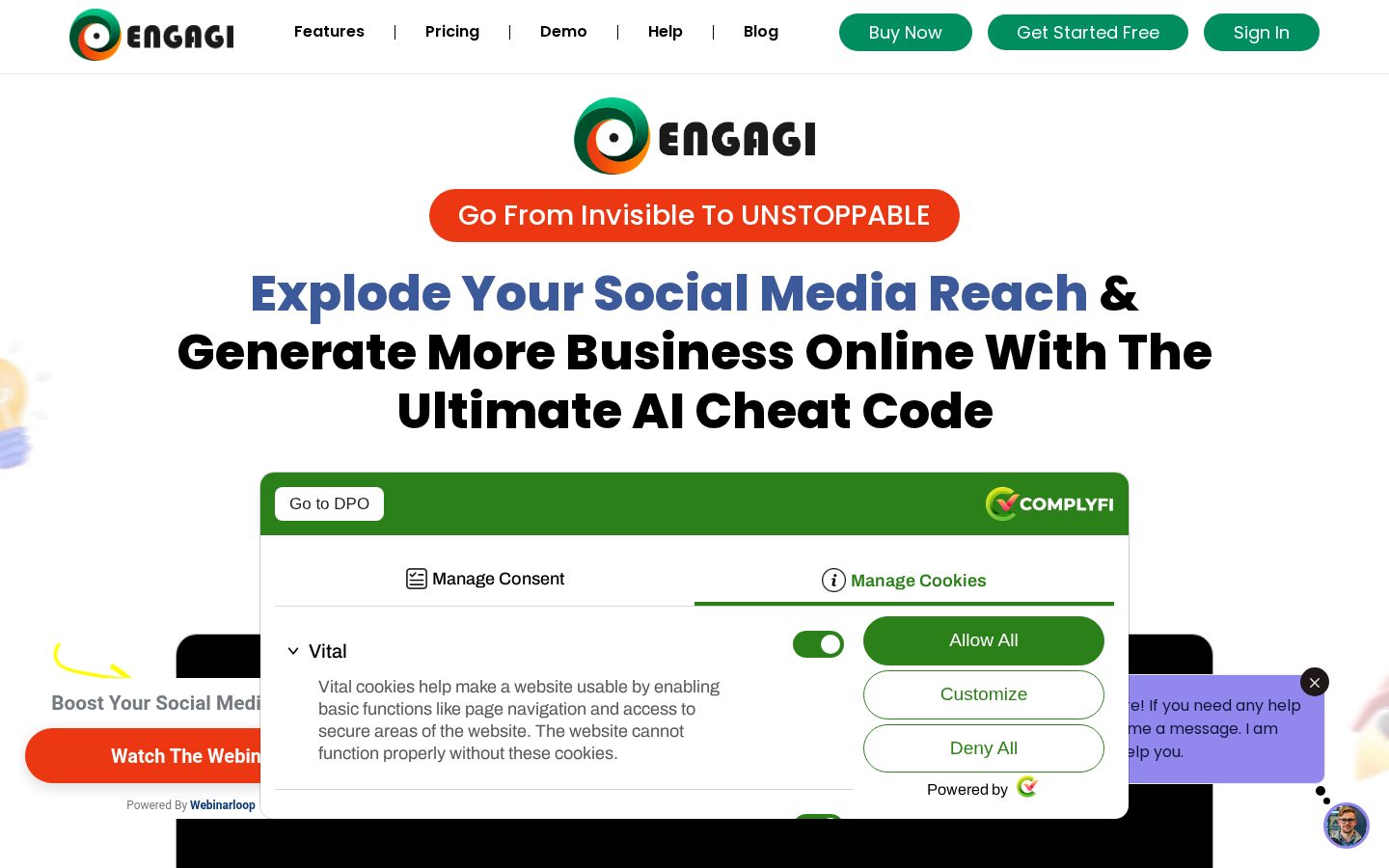 Engagi Homepage