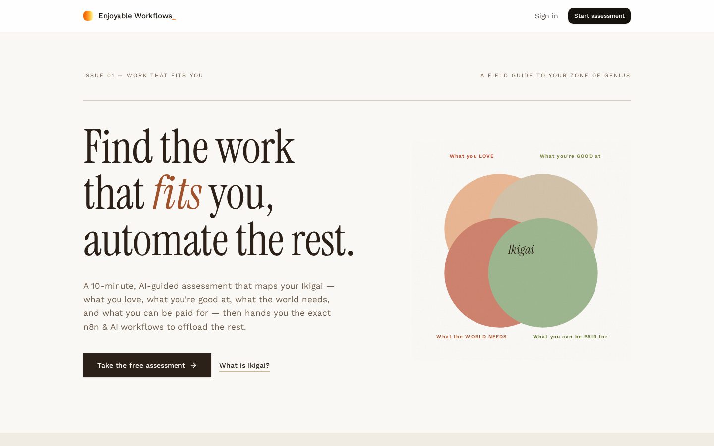 Enjoyable Workflows Homepage