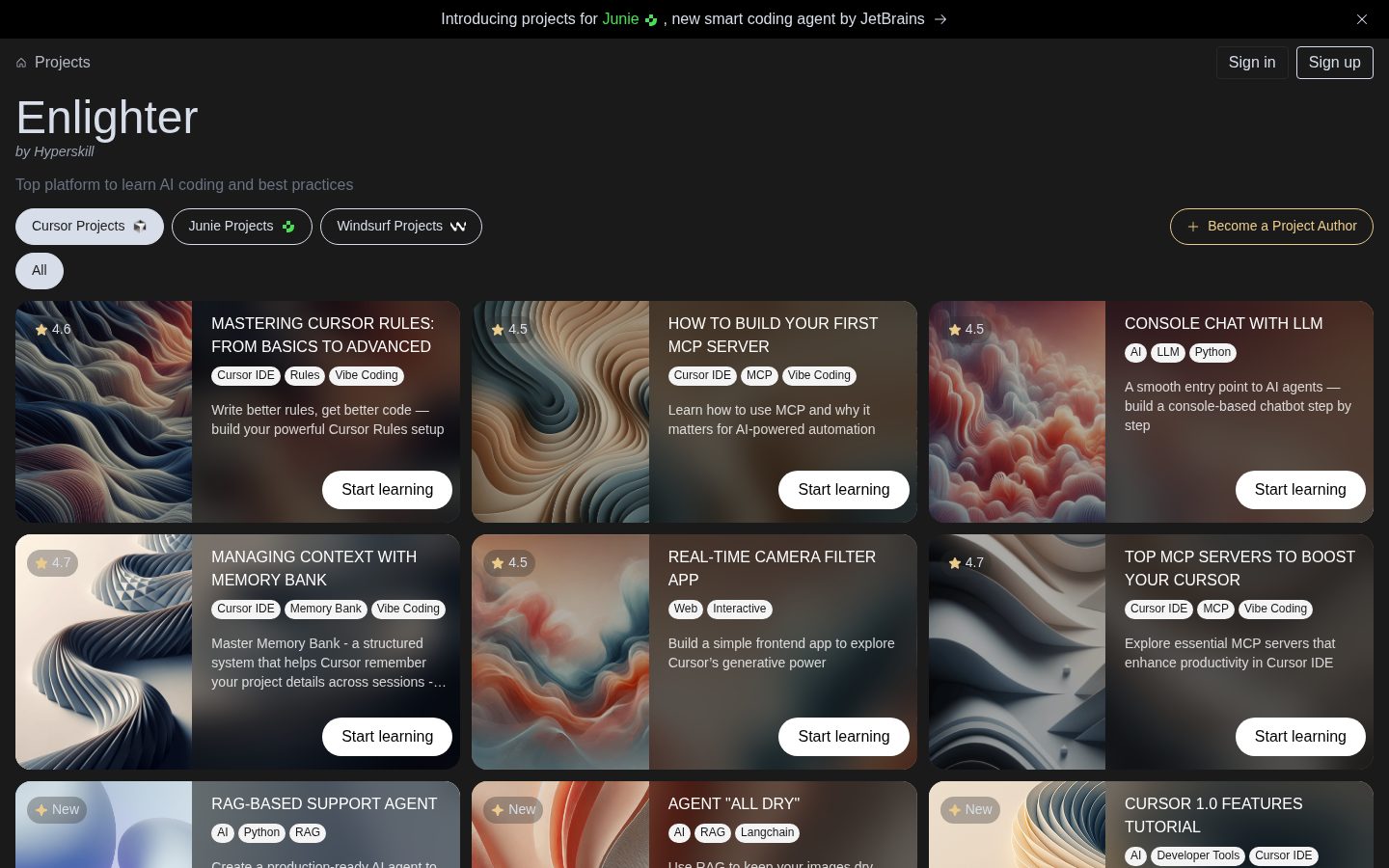 Enlighter for Cursor Homepage