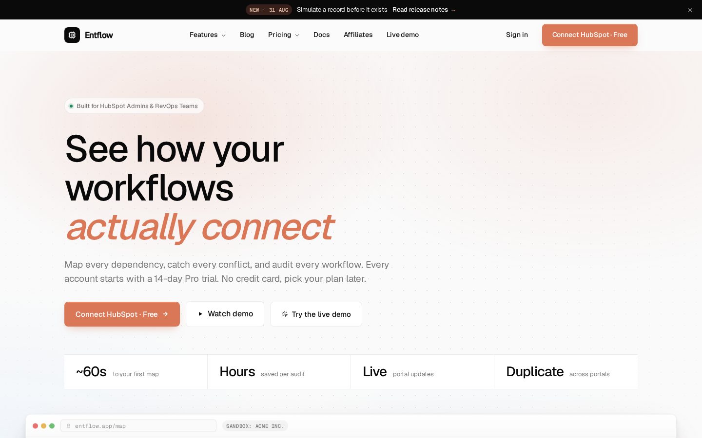 Entflow Homepage