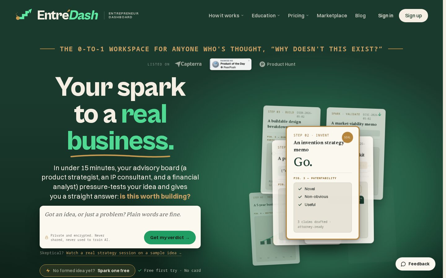 EntreDash Homepage
